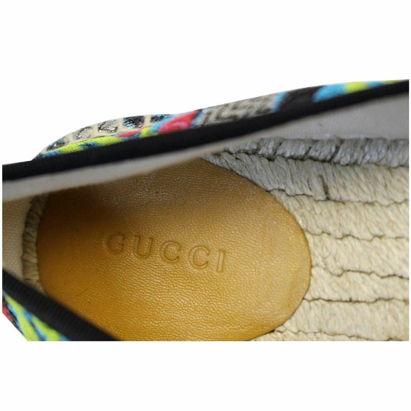 GUCCI Embroidered Blind For Love Espadrilles Flat - Picture 6 of 7